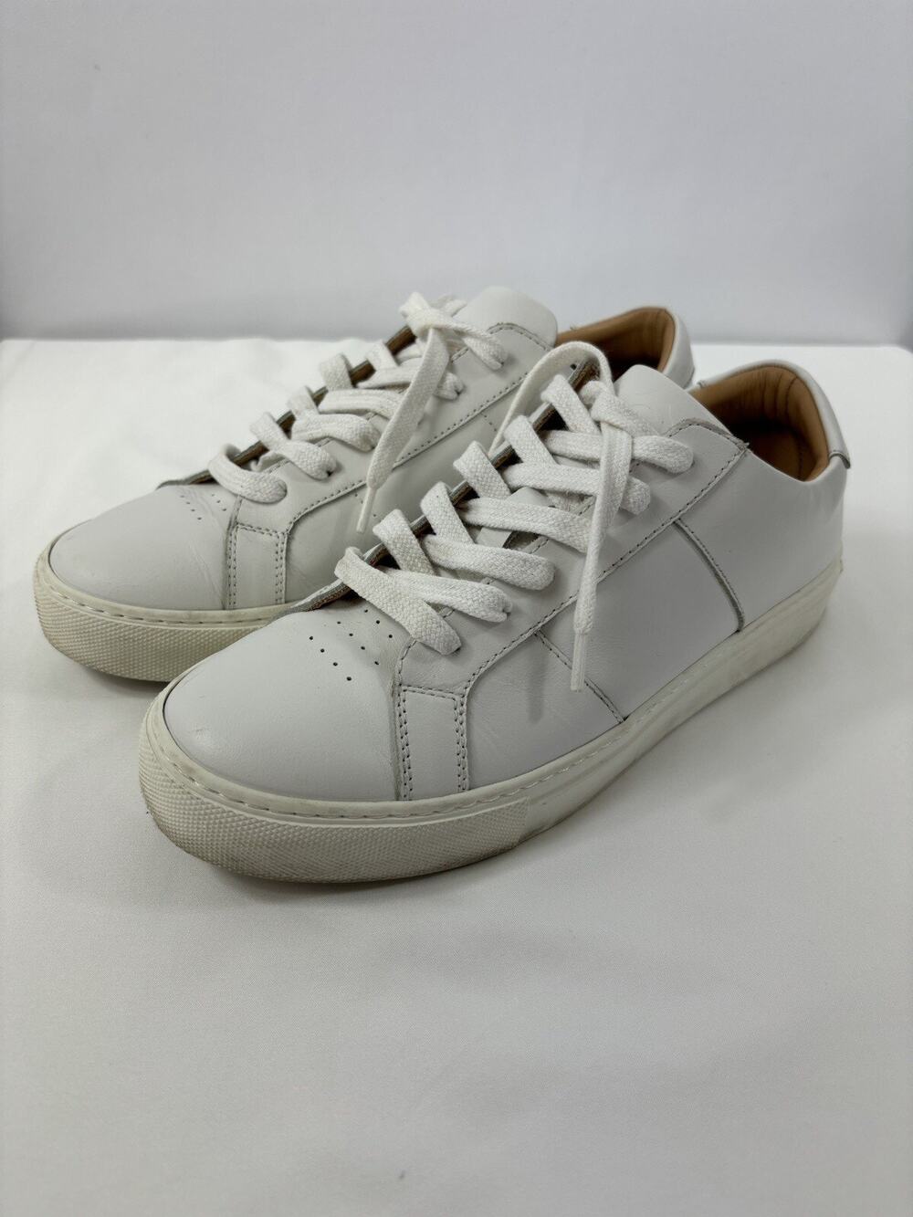 Greats Royale Sneakers White Leather Size 8.5 Lace Up Quiet Luxury Made in Italy